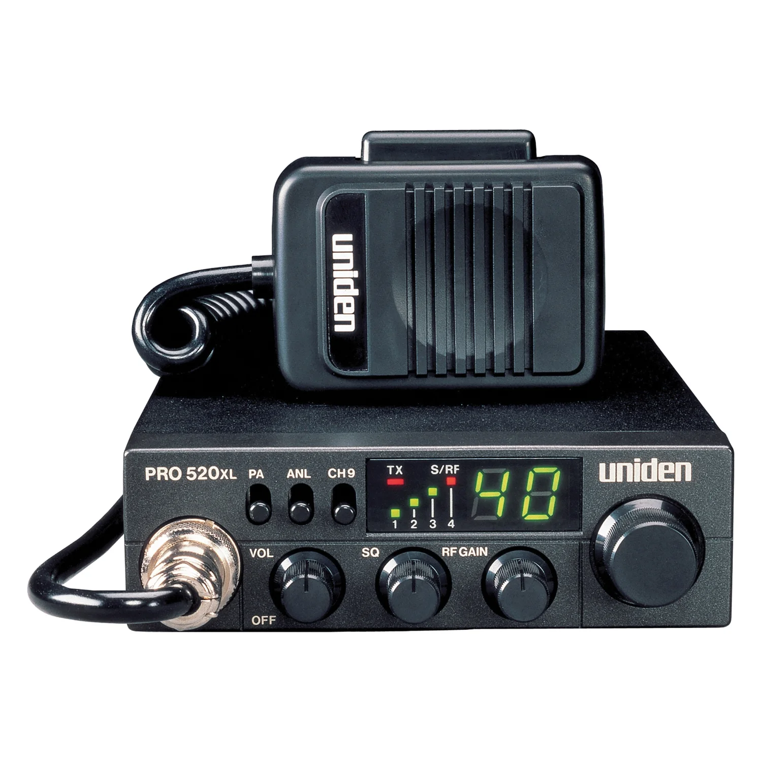 Uniden PRO520XL 40-Channel 4-Watt Compact CB Radio & BC7 Accessory CB/Scanner Speaker, 843631170069