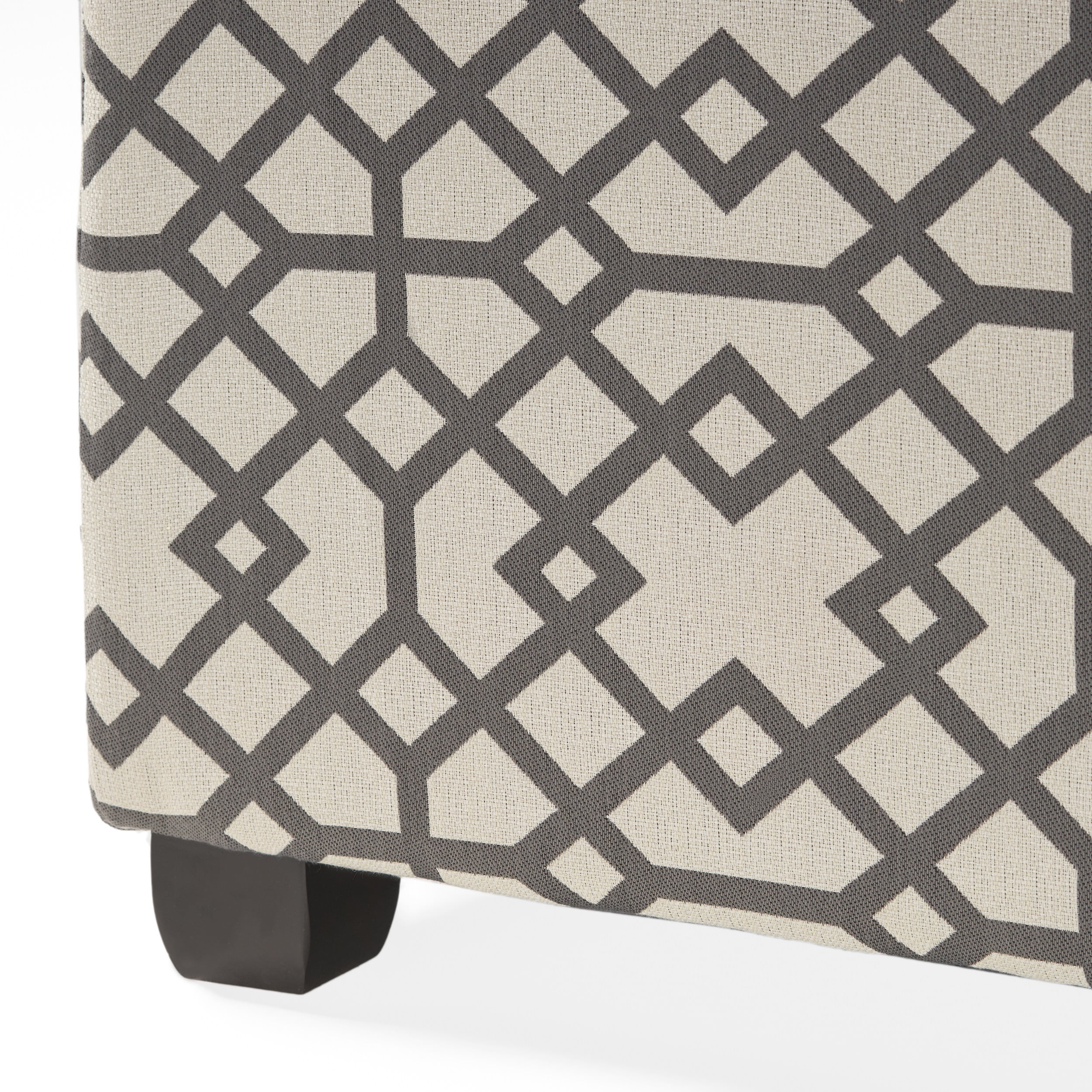 Noble House Bessley Square Lift Top Ottoman, Grey Geometric