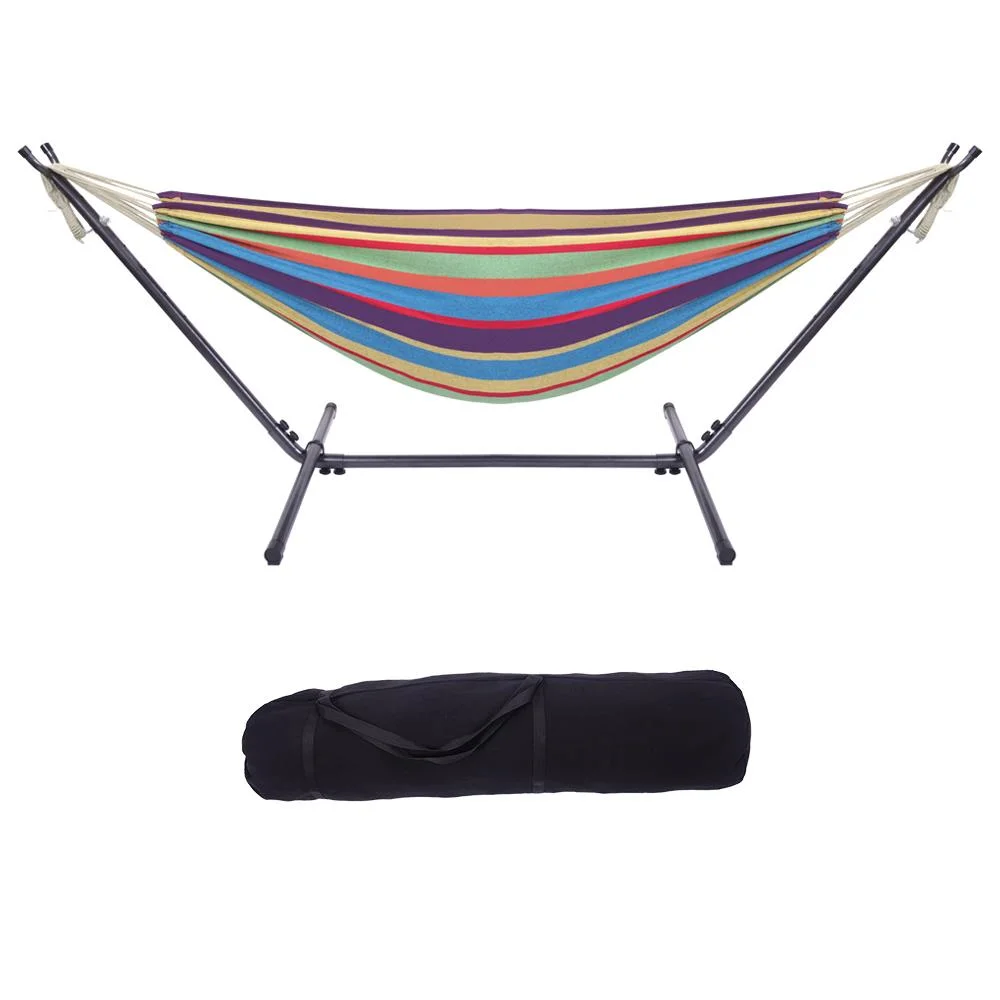 UBesGoo Portable Outdoor Camping Polyester Hammock with Stand and Handbag Set Red(102.3 x 41.33 x 39.37)