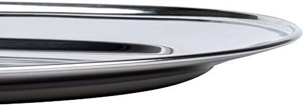 Stainless Steel Oval Platter, Large, 26 X 18-Inch Serving Platter By