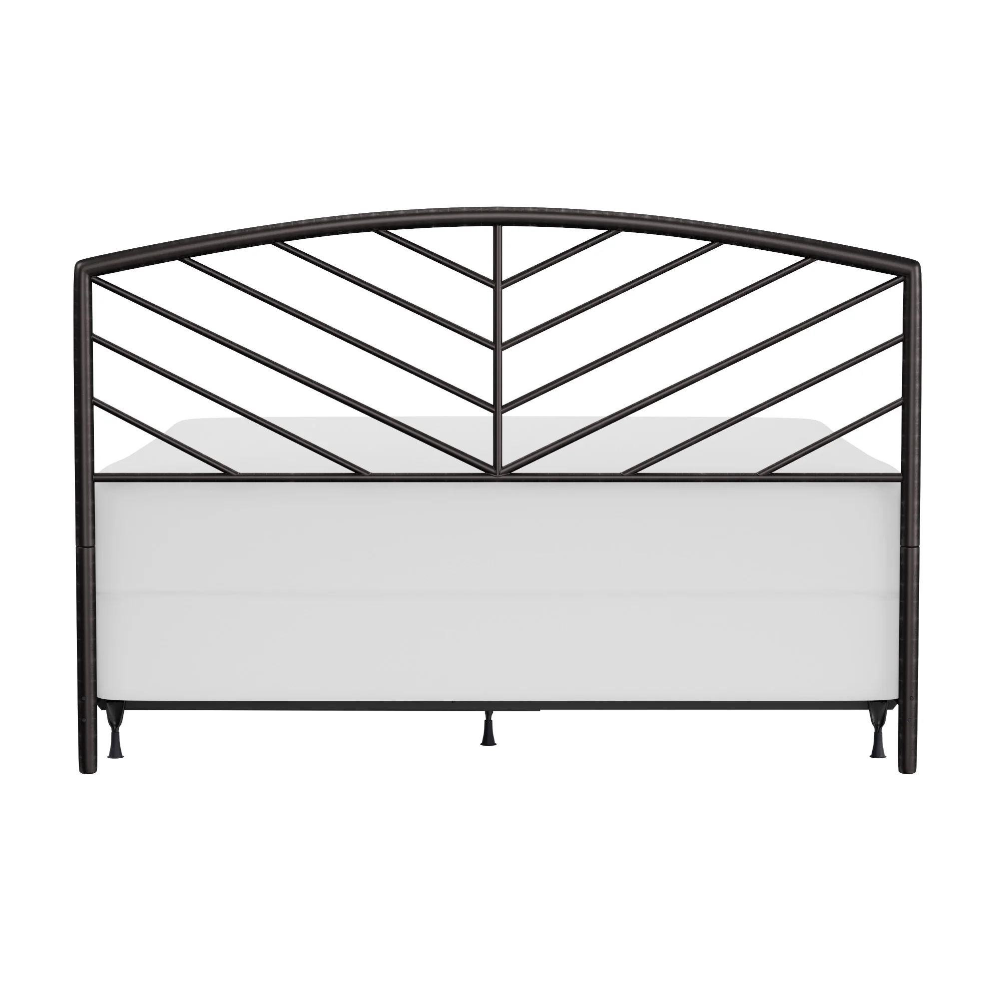 Hillsdale Furniture Essex Gray Bronze Metal King Headboard with Bed Frame