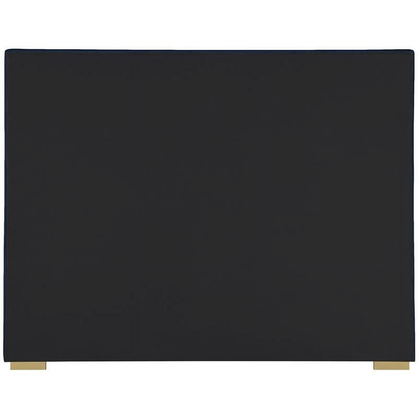 Meridian Furniture Crosby Navy Linen Textured Fabric King Bed