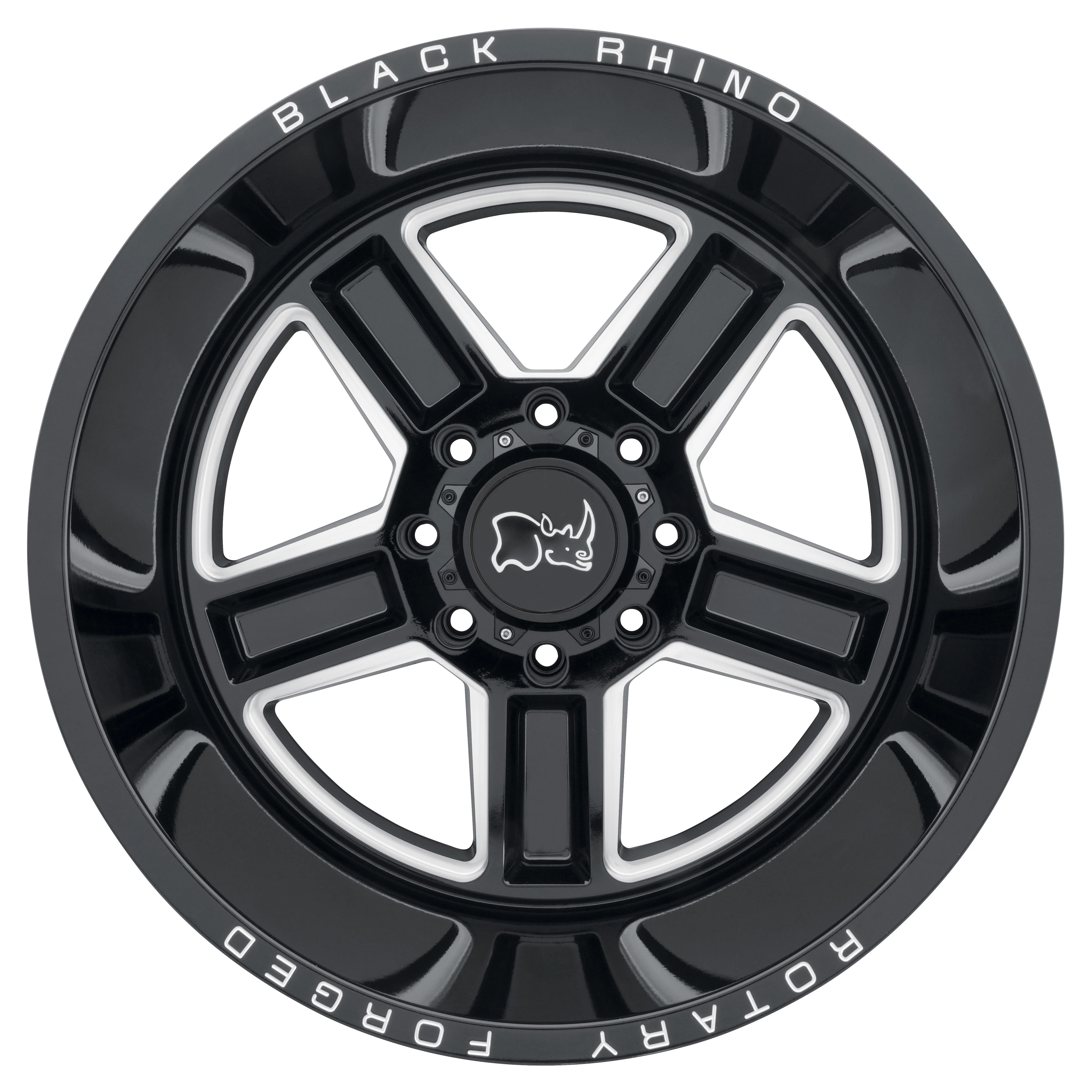 Black Rhino Cast Aluminum Rim BRCAN 24X14 8X6.5 G-BLK-MILL -76MM, 2414CAN-68165B22