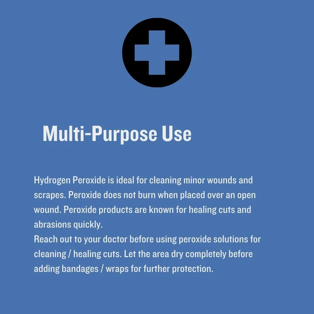 4 Bottles - Hydrogen Peroxide Bottle 16 oz - Cleans wounds/scrapes - MS-60390