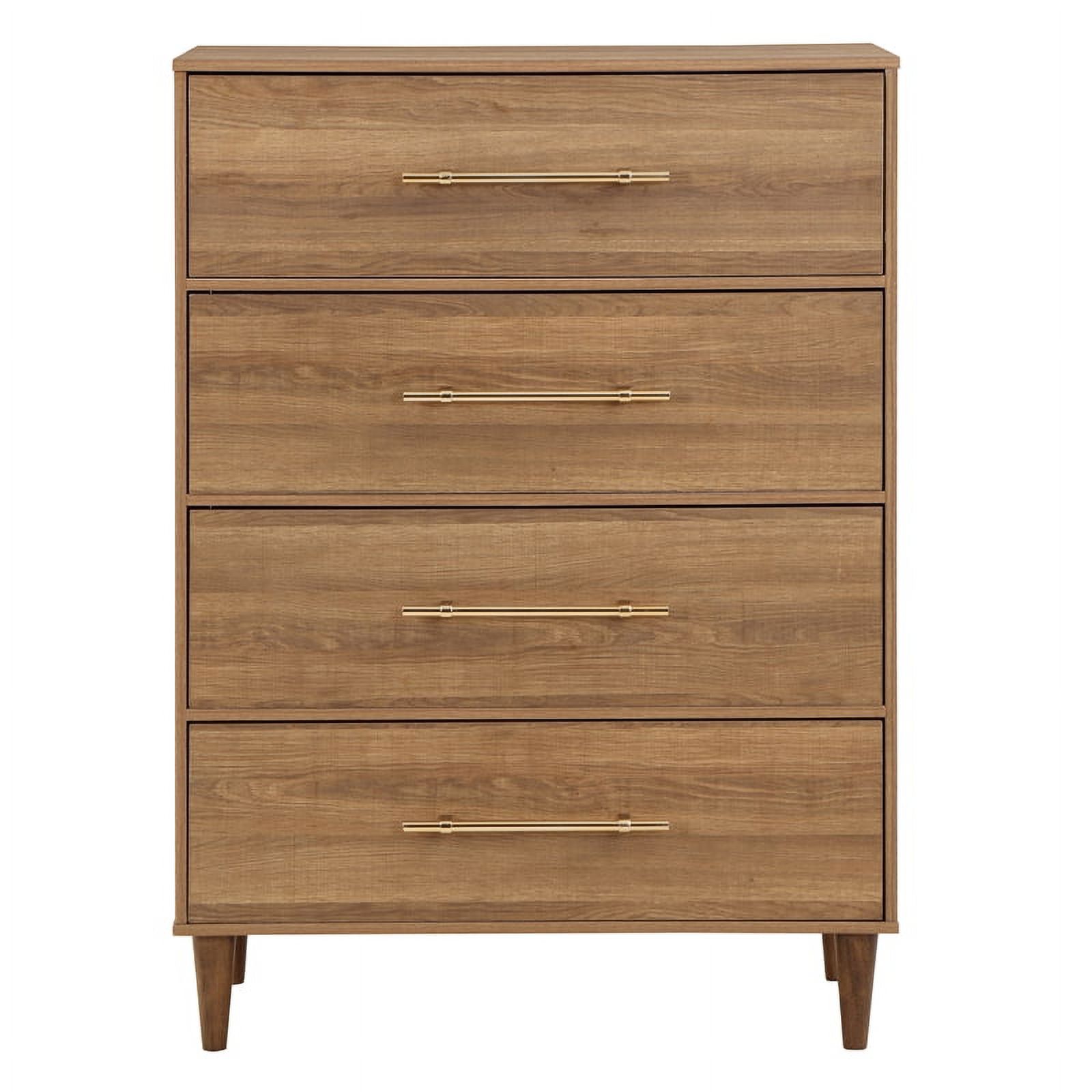 Furniture of America Irvine Farmhouse Wood 4-Drawer Chest in Light Oak