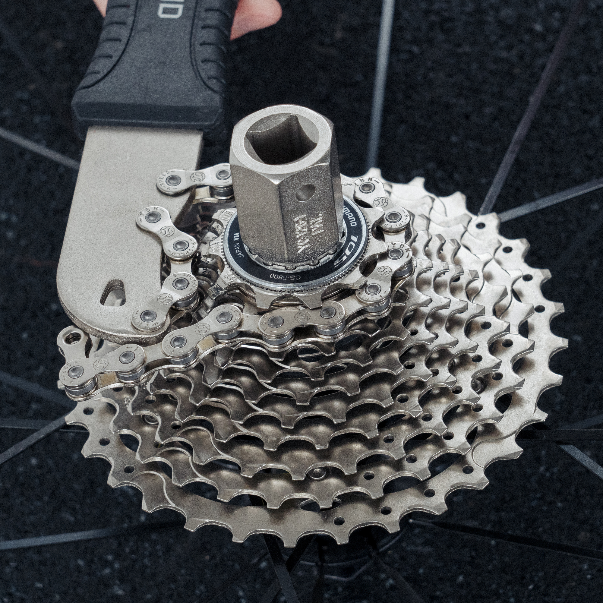 BIKEHAND 2 in 1 Cassette Removal Tool Kit and Pedal Wrench with 12mm Pin Adapter