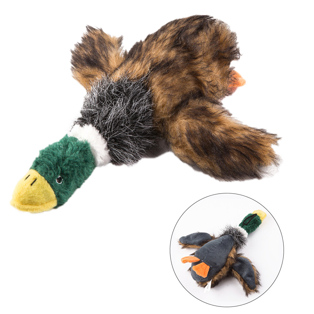Toy Dog Toys  Plush Dogs Squeaky Stuffed Chew Pet Puppy Tough Large Wild Animals Chewing Squeaker Mallard Cat