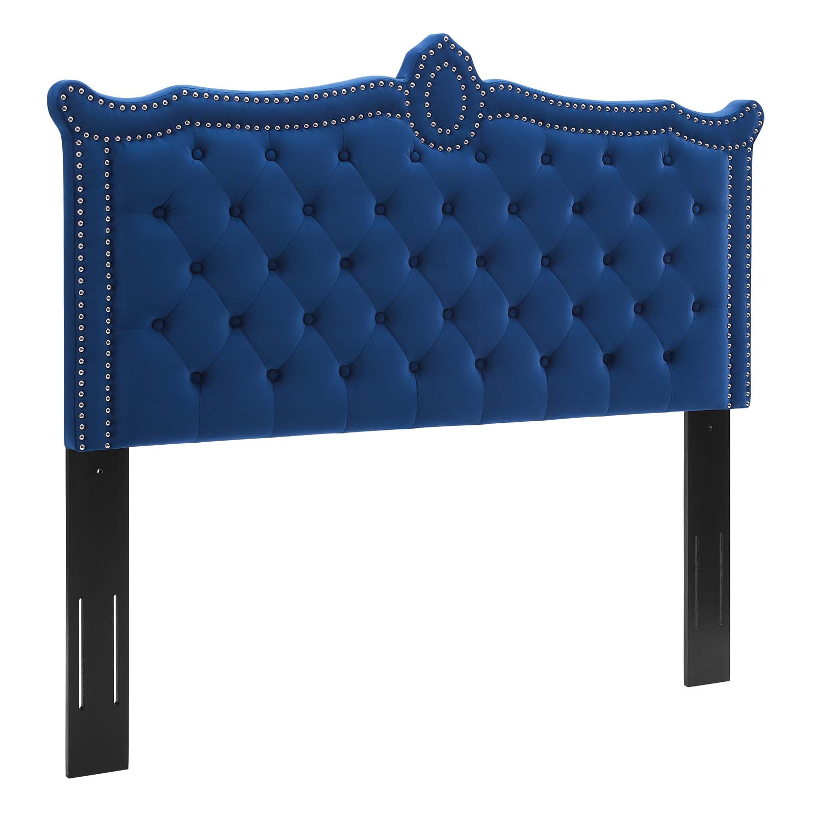 Modway Louisa Tufted Performance Velvet Twin Headboard in Navy
