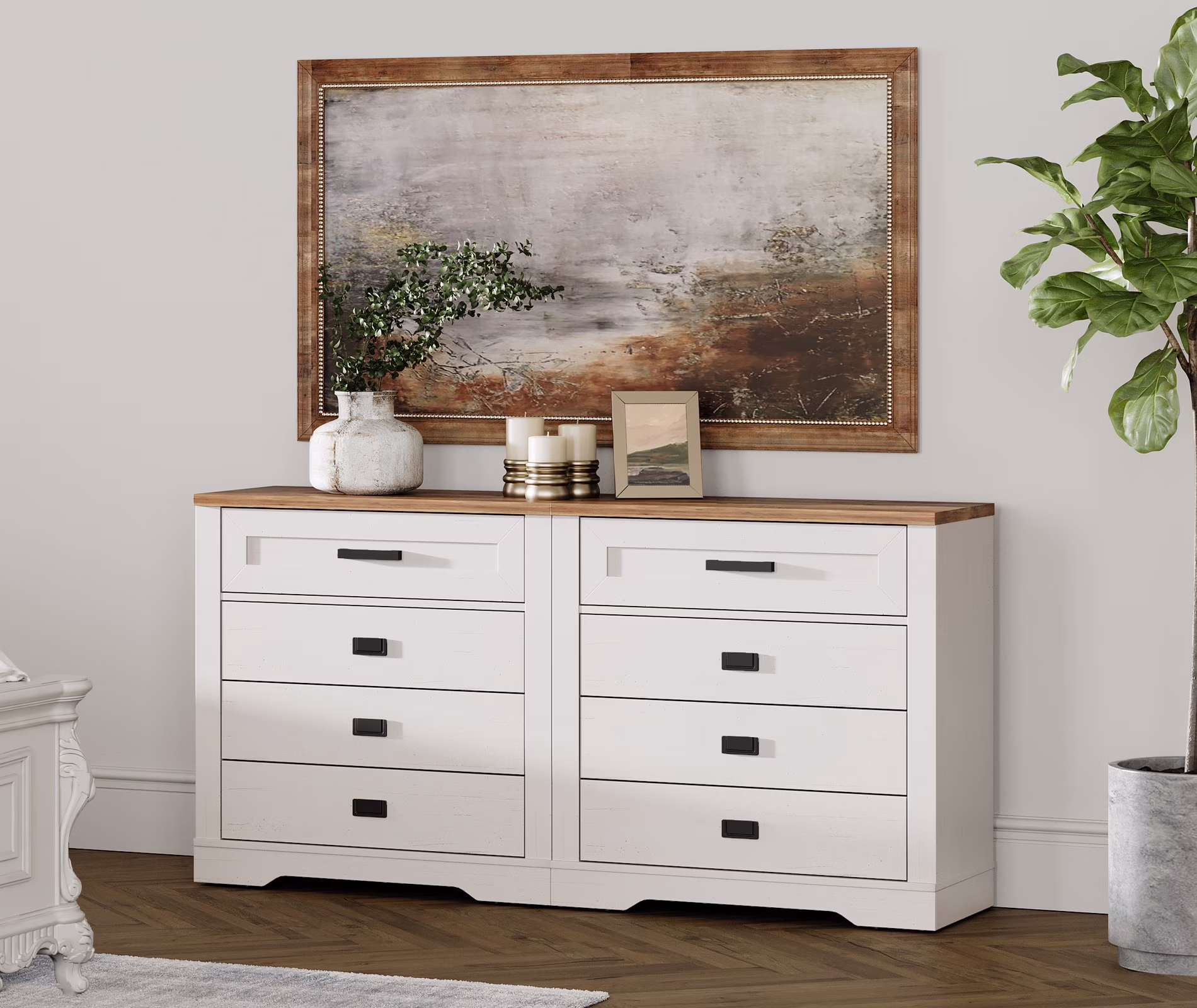 8 Drawer Dresser for Bedroom, Drawer of Chest Clothes Organizer with Anti-tilt Device,31.9