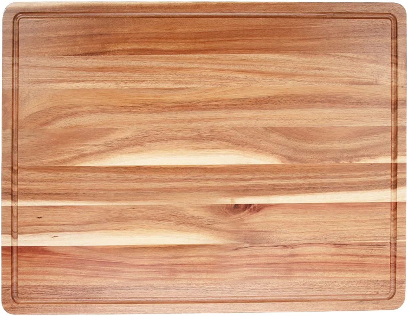 Cibeat Wood Cutting Board 24x18in Kitchen Extra Large Heavy Duty Butcher Block with Juice Groove and Built-in Handles