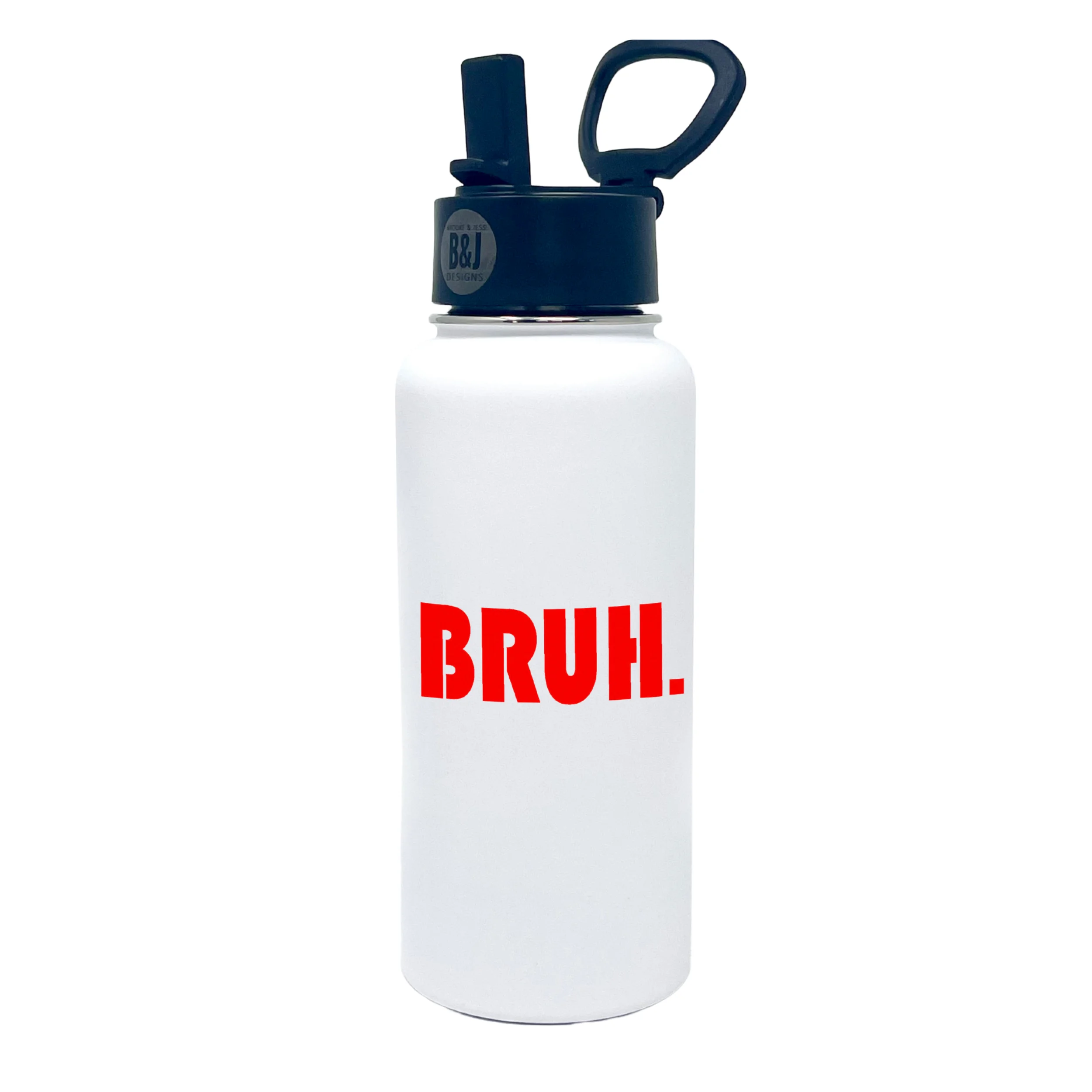Bruh White 32 oz Water Bottle