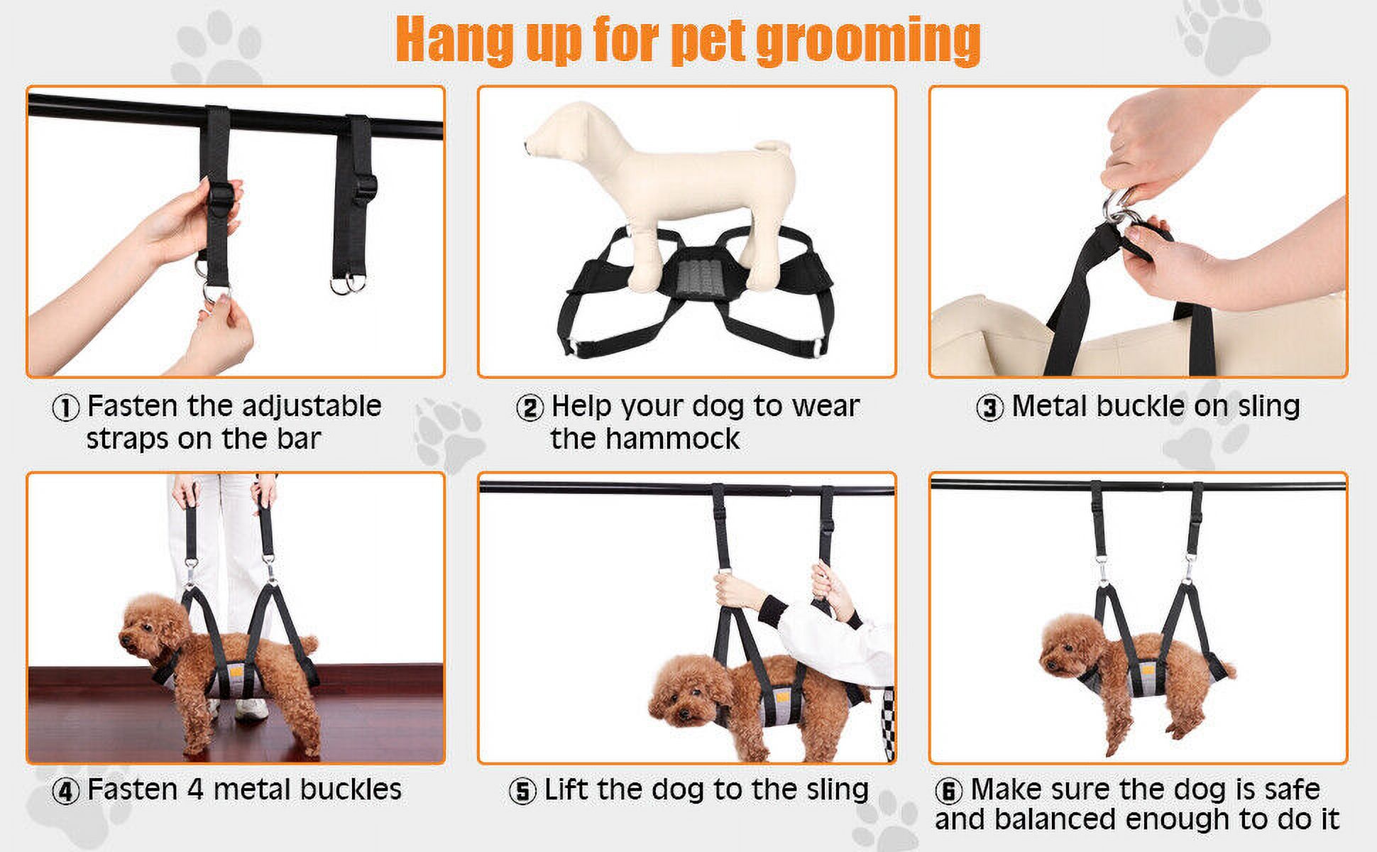 Pet Dog Puppy Hammock Grooming Restraint Harness Sling Bag Hair Nail Trimming SM