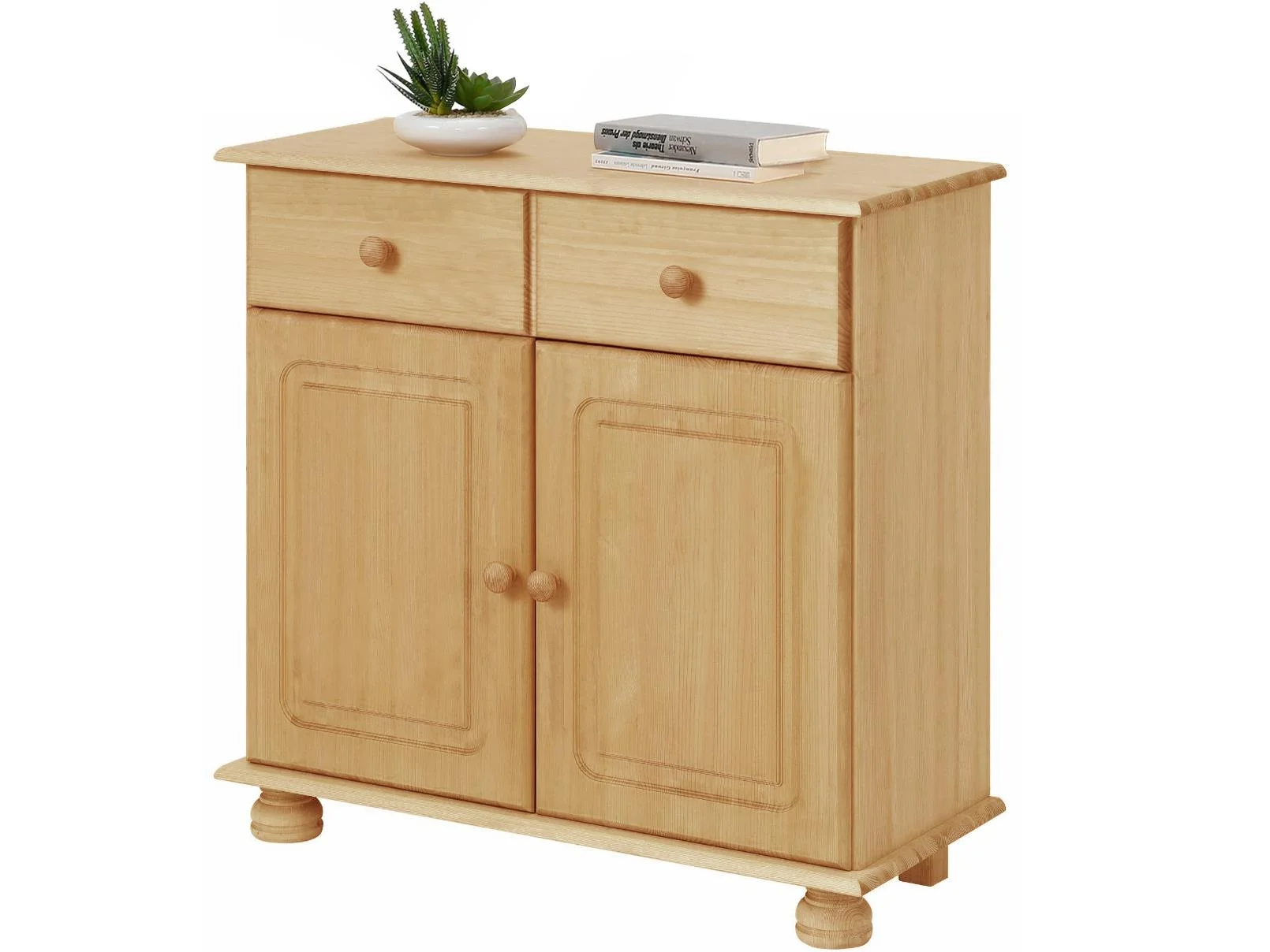 RealRooms Chester Sideboard with 1 Drawer and 1 Cabinet, Stained Brown