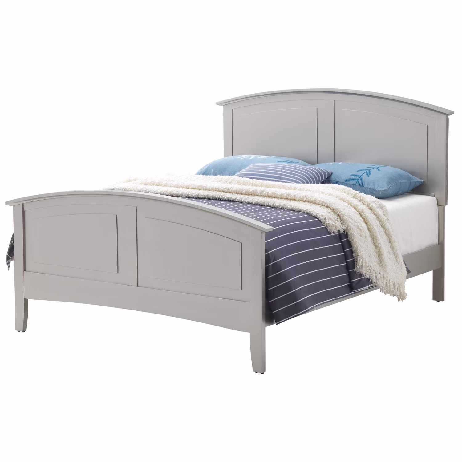 Homestock Victorian Virtue G5403A-QB Queen Bed ( 2 Boxes) , Silver Champagne