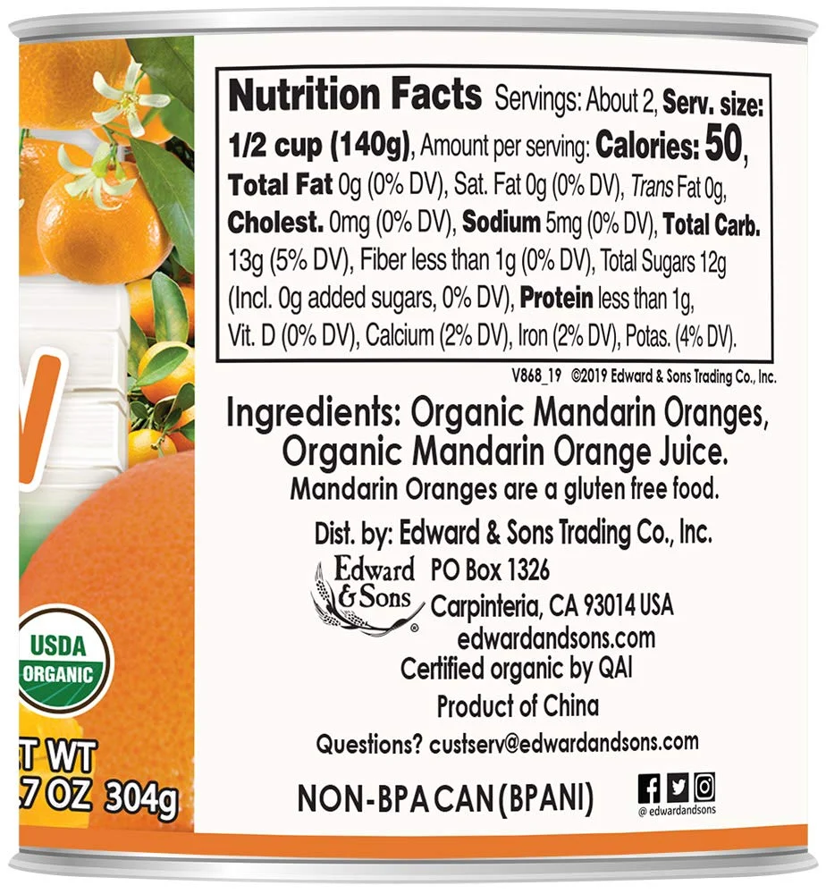 Native Forest Organic Mandarins 10.7 oz Pack of 4