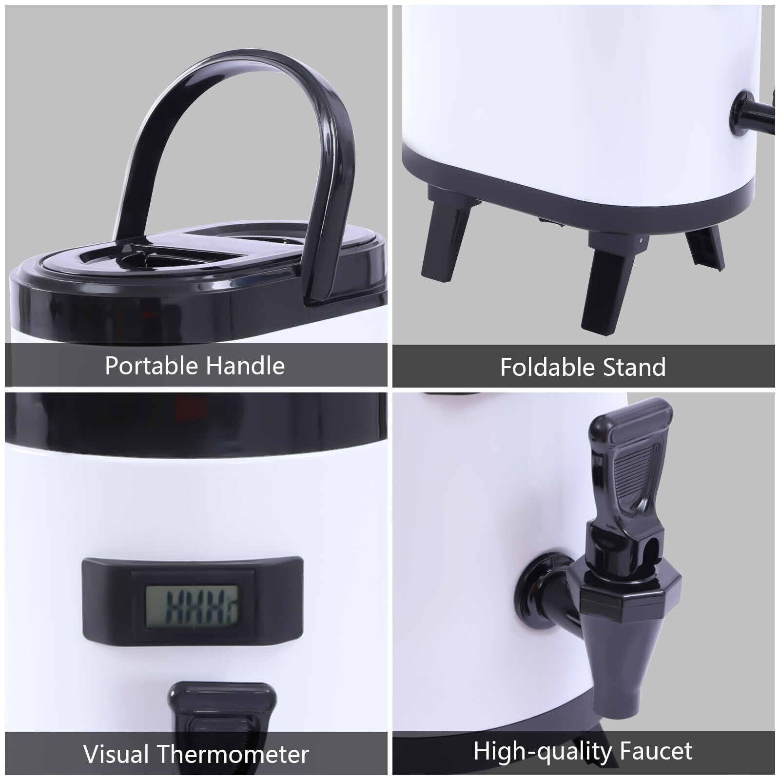 6L 1.6 Gallon Drinking Water Dispenser Hot Cold Drink Server Home Office White