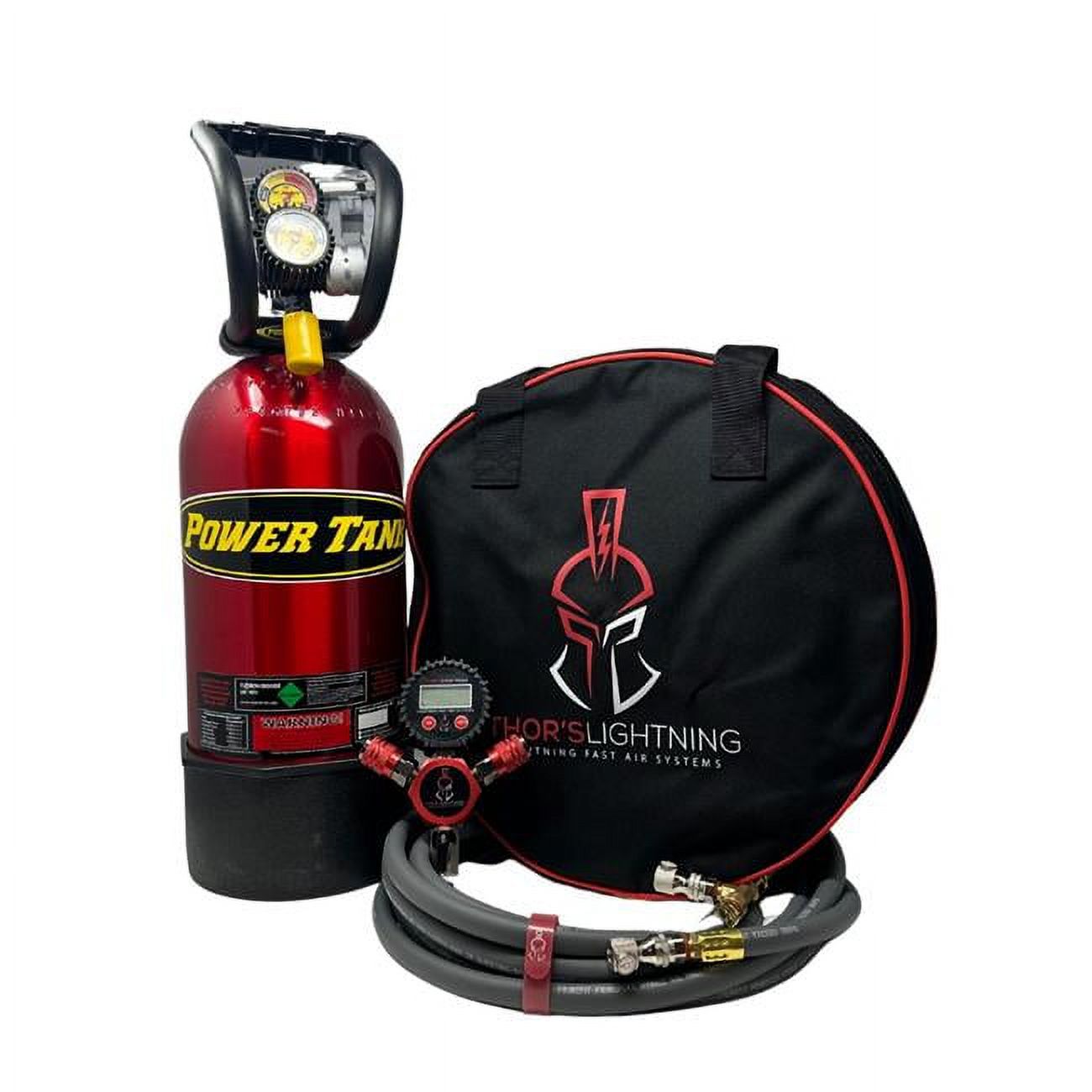 THR-ULT003RDK Ultimate Setup 6th Generation Ford Bronco Lightning Rapid 4-Tire Air System, Candy Red