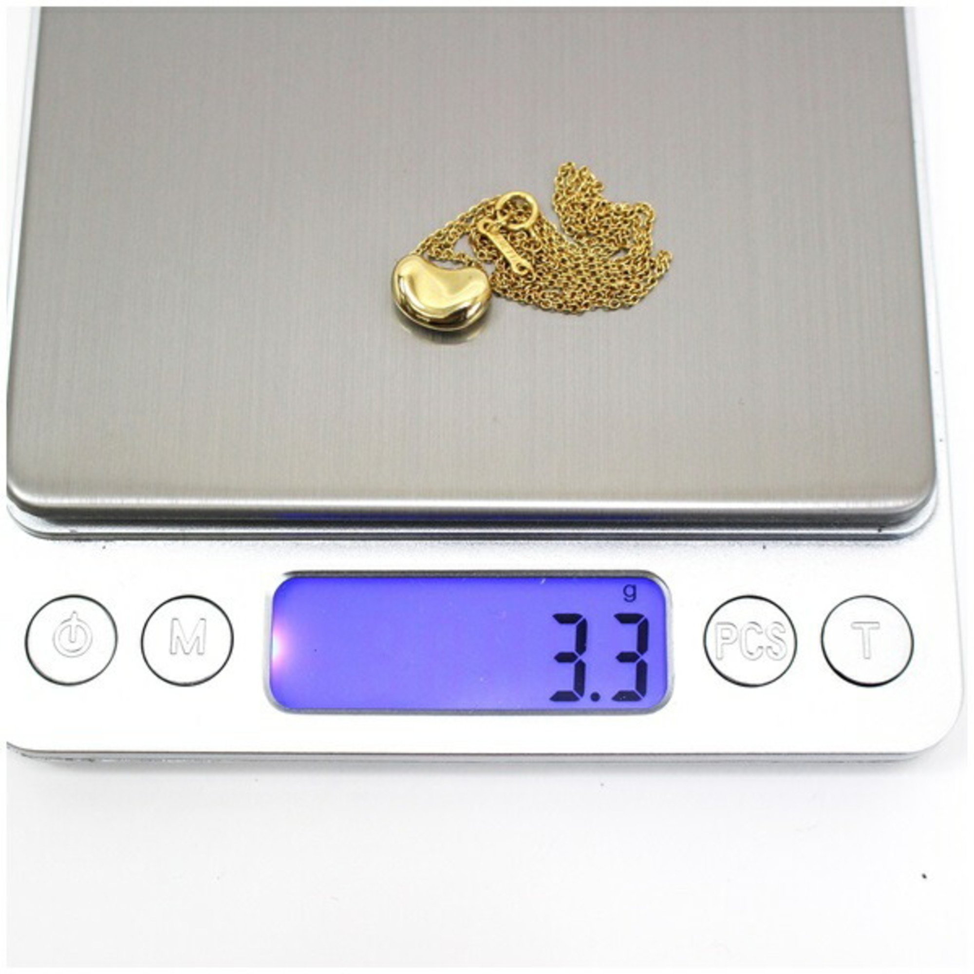 Pre-Owned Tiffany Beans Necklace Pendant K18YG 3.3g TIFFANY Ladies (Good)