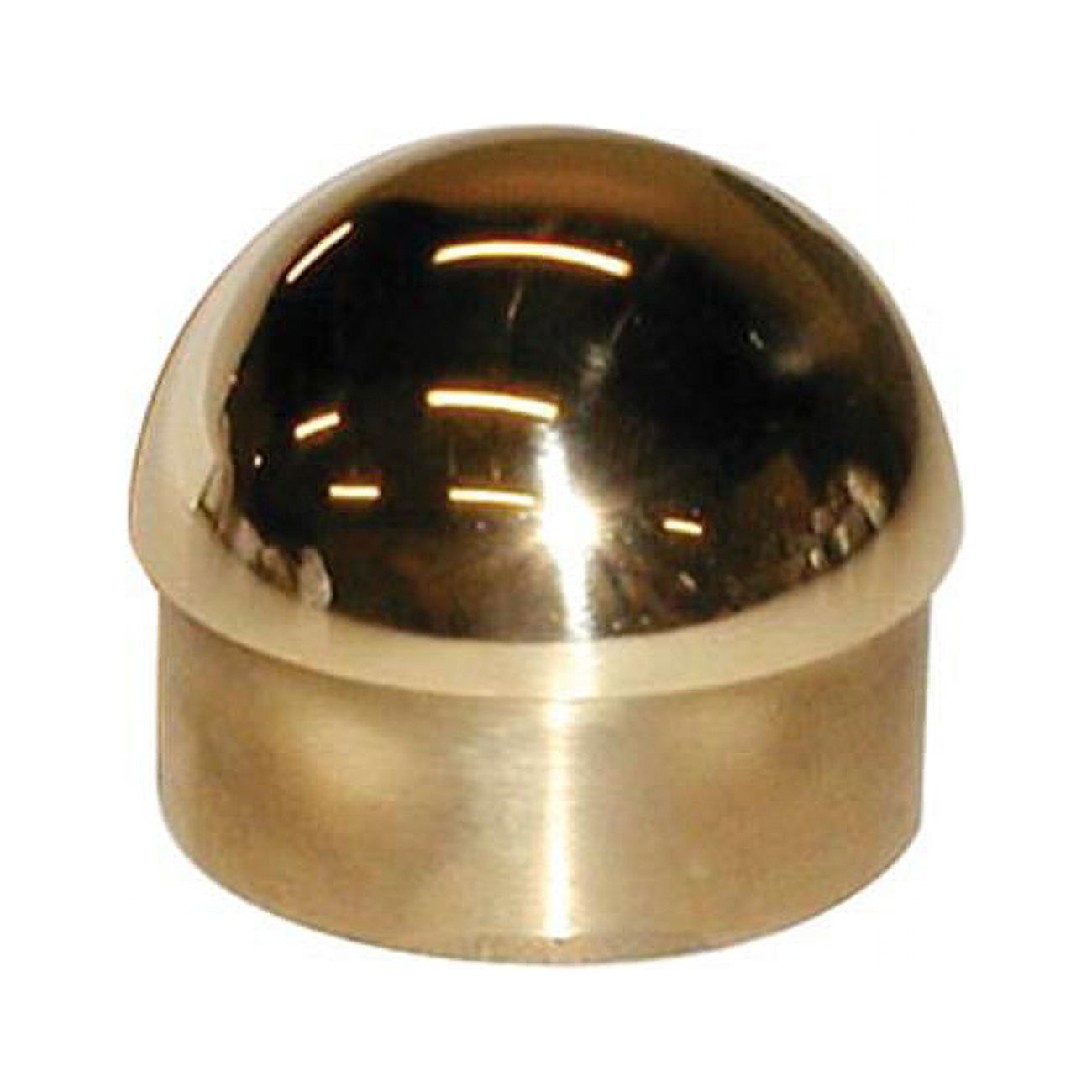 Lavi L00 602 2 Half Ball End Cap Fittings, Polished Brass - 2 in.