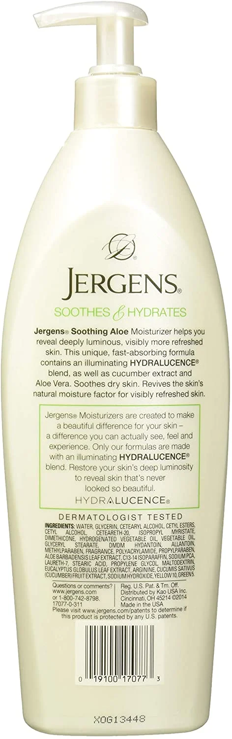 Jergens Soothing Aloe Refreshing Moisturizer 21 oz (Pack of 2)