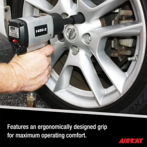 AIRCAT Pneumatic Tools 1450-2: 1/2-Inch Impact Wrench 1,000 ft-lbs - 2-Inch Extended Anvil