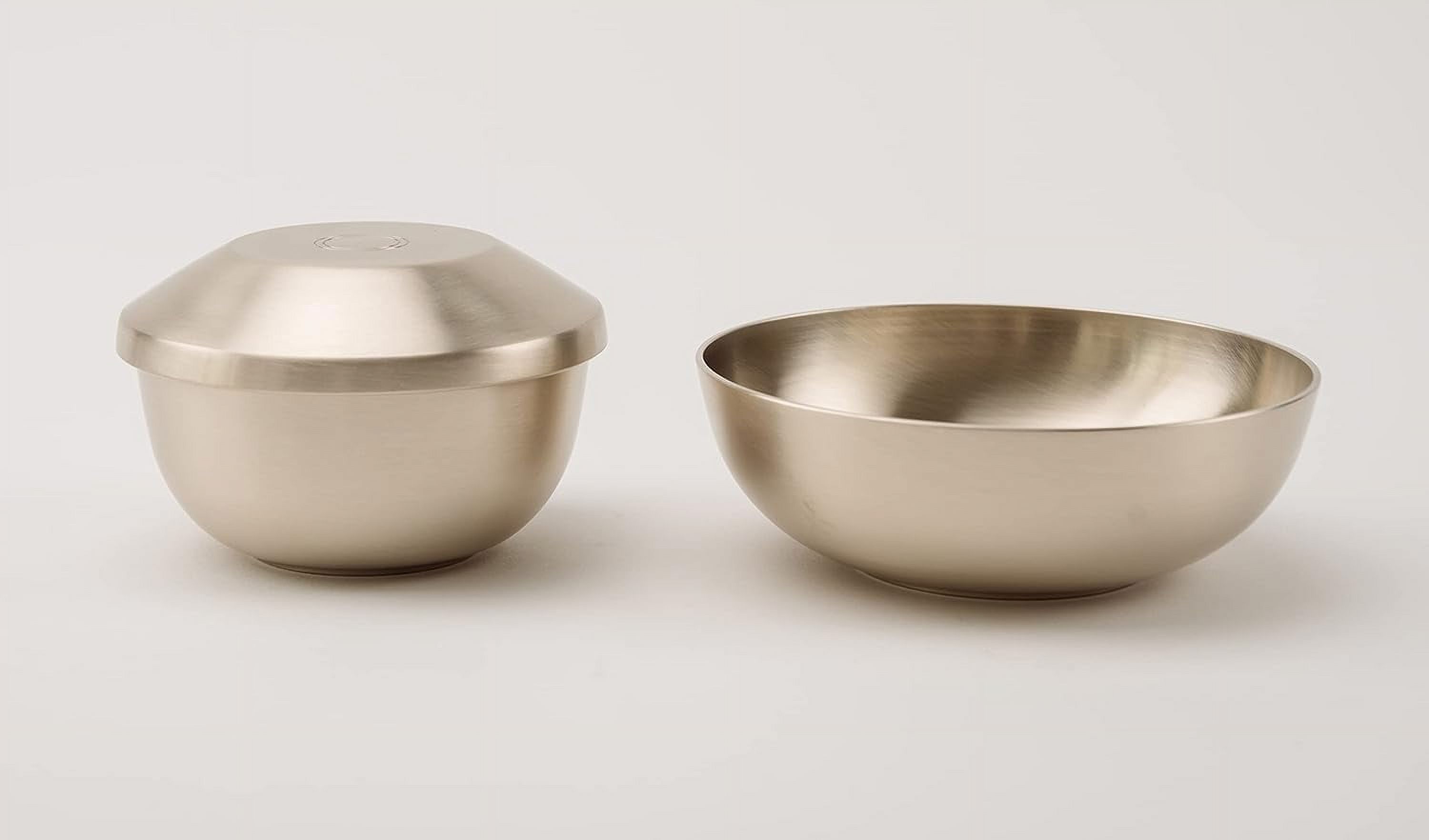 Premium Brassware Rice Bowl Soup Bowl Set Korean Traditional Handmade Tableware Bronzeware BANGJJA YUGI Dinnerware (A)