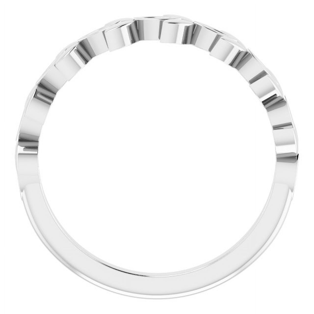 Sterling Silver Stackable Floral Ring 51961:105:P