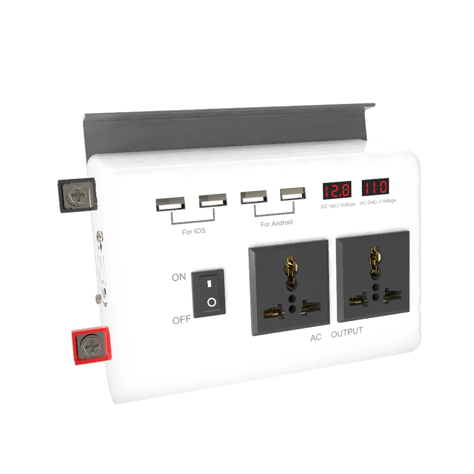 Walmeck Inverter,300w CarUsb And 2 With Dual Lcd Dual Lcd Screen Converter Sine Inverter Car Converter Sine Converter 4 Usb ToConverter CarInverters Inverter With Dual 4 Usb And