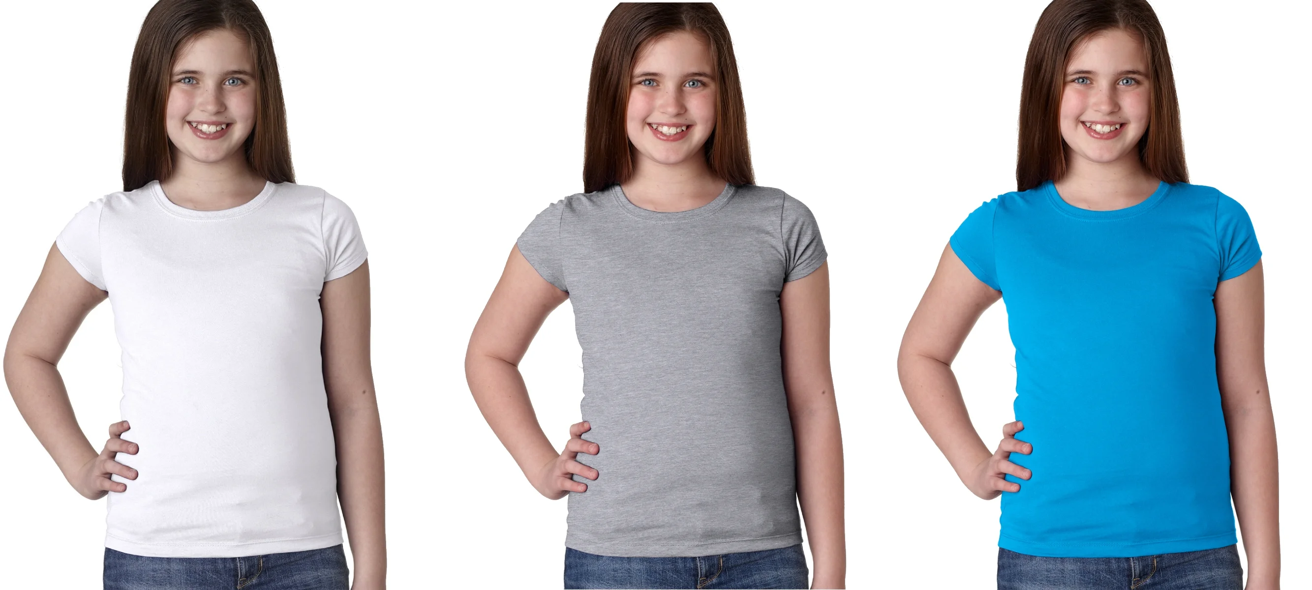 Girls Clementine Three-Pack Everyday Crewneck T-Shirts (Pack of 3)