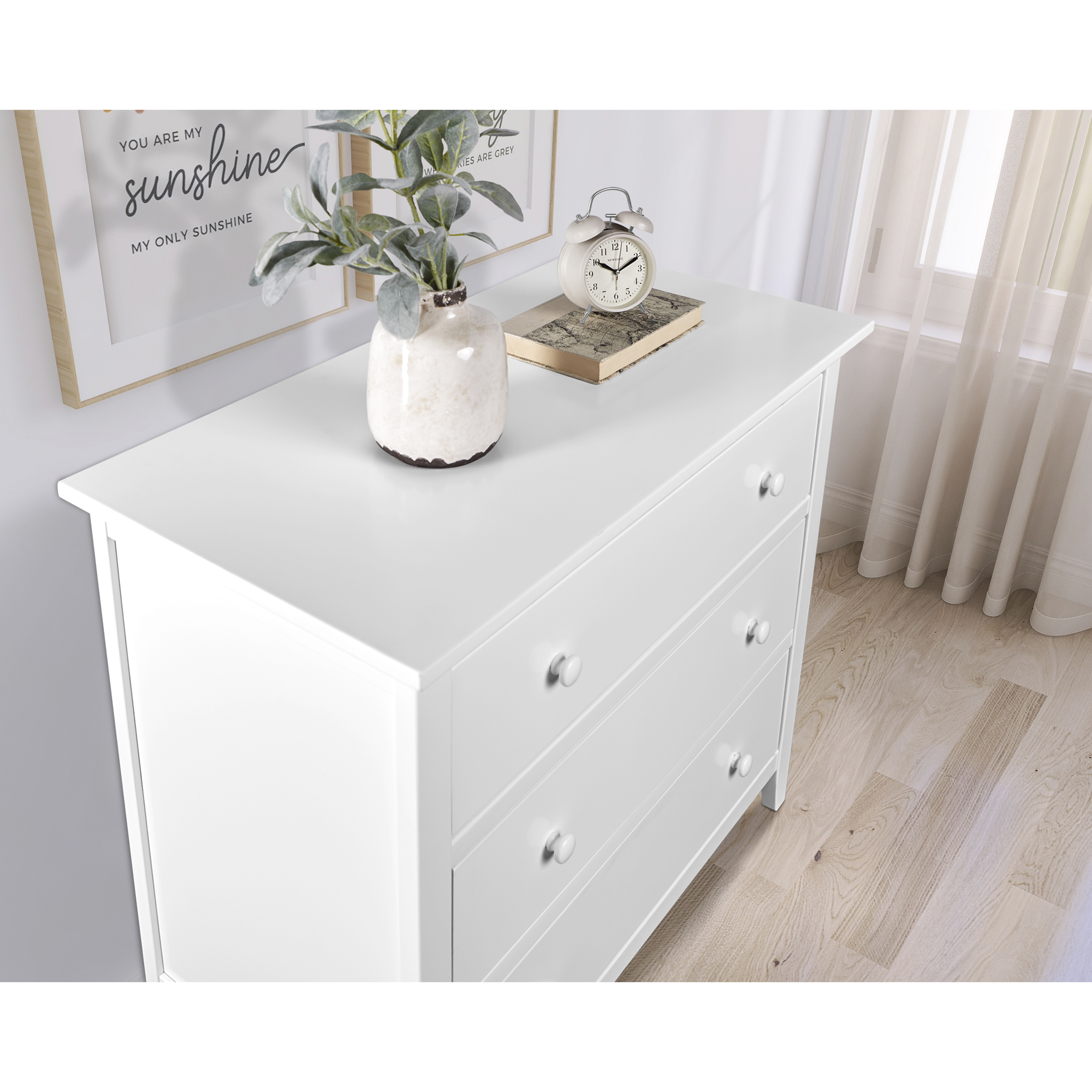 Dream On Me Universal 3 Drawer Chest, White