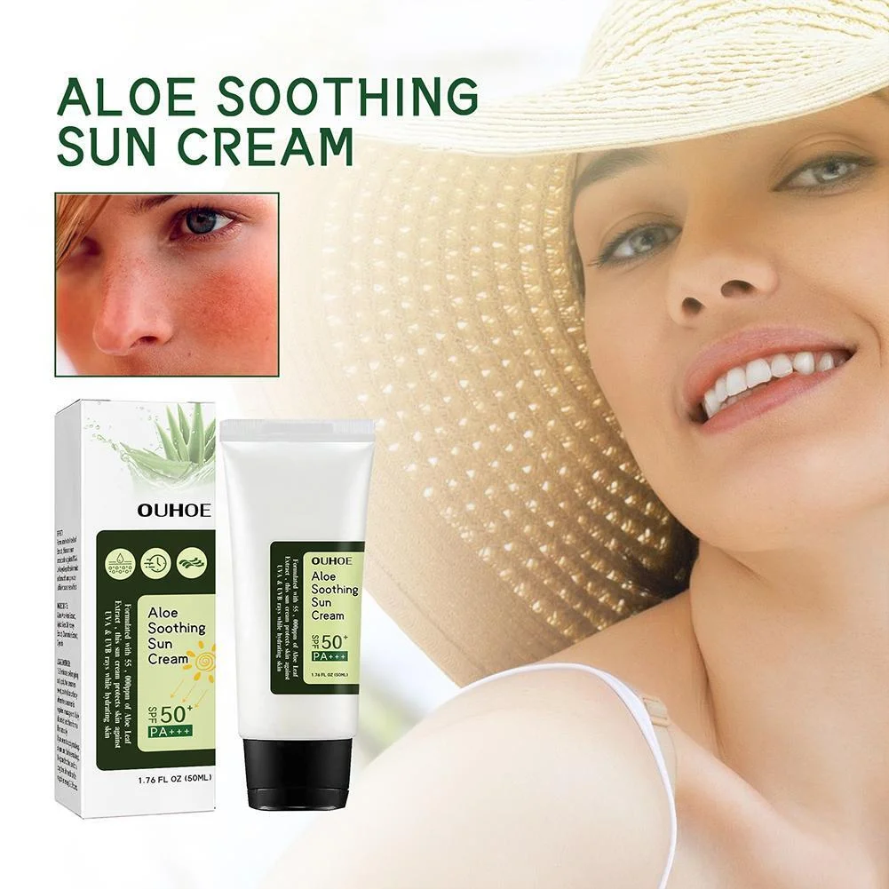 2pcs Aloe Soothing Sun Cream SPF50+ PA+++ 50ml