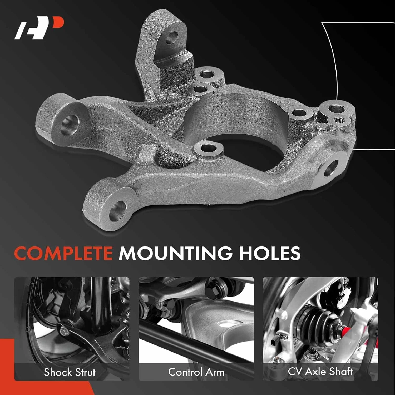 A-Premium Steering Knuckle Compatible with Jeep Wrangler 2007-2017 Wrangler JK 2018 Front 2-PC