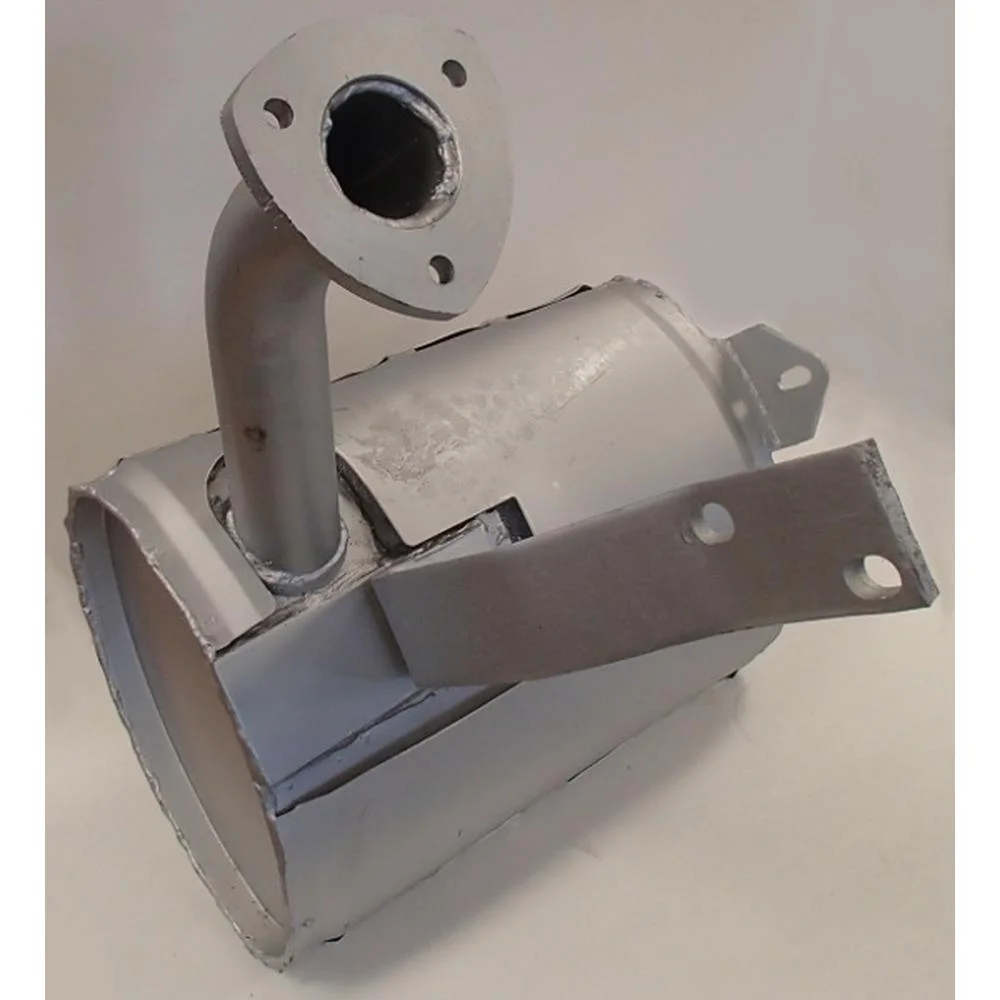 RAParts 87704573 Muffler With Bracket Fits Ford New Holland Industrial Models 455C 455D 555C 555