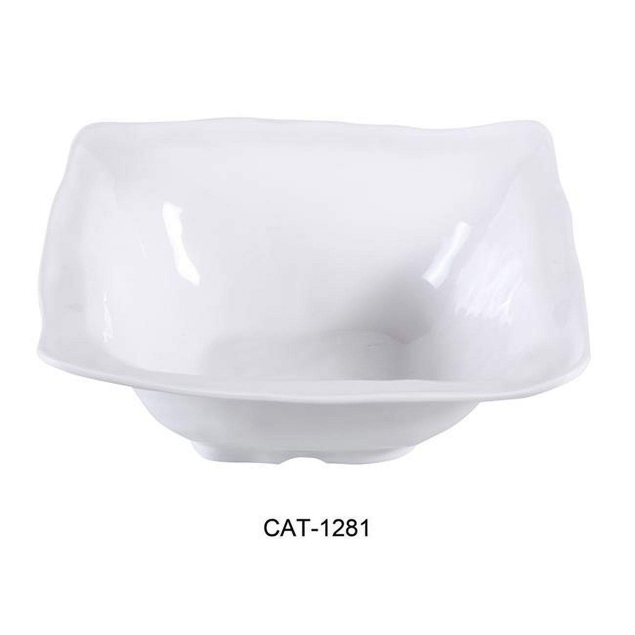 5.5 qt. Catering Square Bowl - Melamine, White - 14 x 14 x 5.25 in. - Pack of 6
