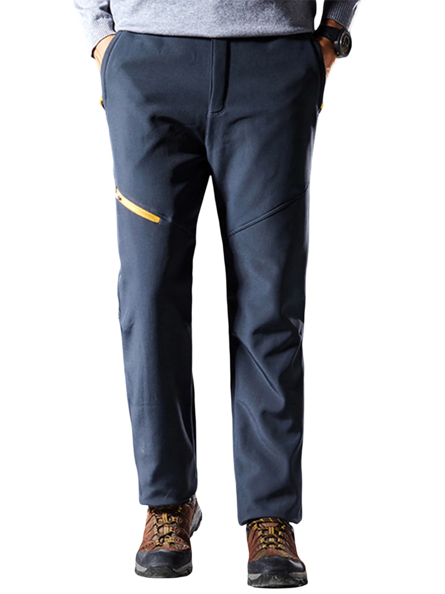 Sunisery Men Women Waterproof Fleece Lined Ski Pants Outdoor Warm Thicken Padded Hiking Snow Pants