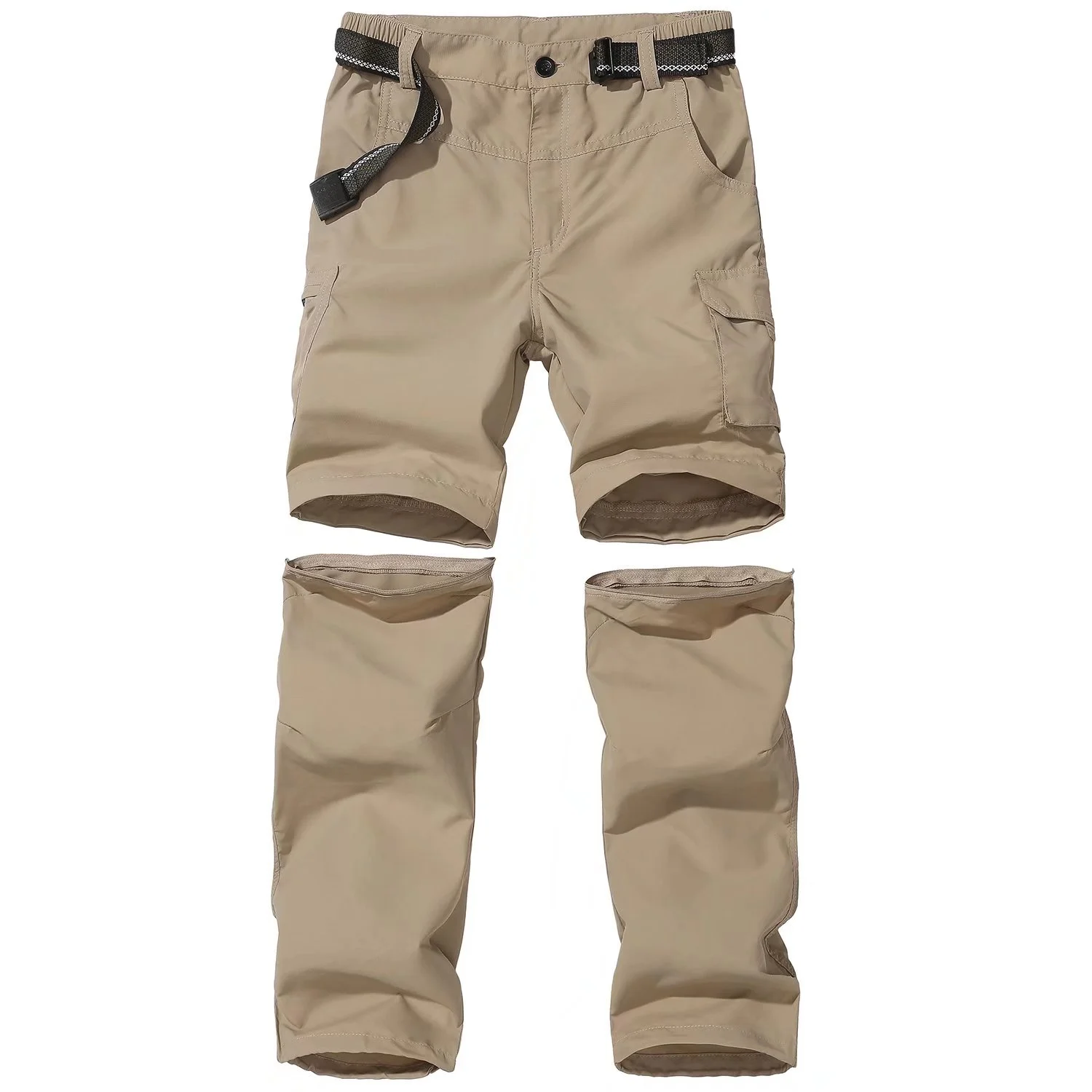 JOMLUN Boys Scout Pants Hiking Convertible Pants Outdoor Quick Dry Lightweight Zip Off Pants Climbing Casual Trouser Kids Youth Cargo Pants