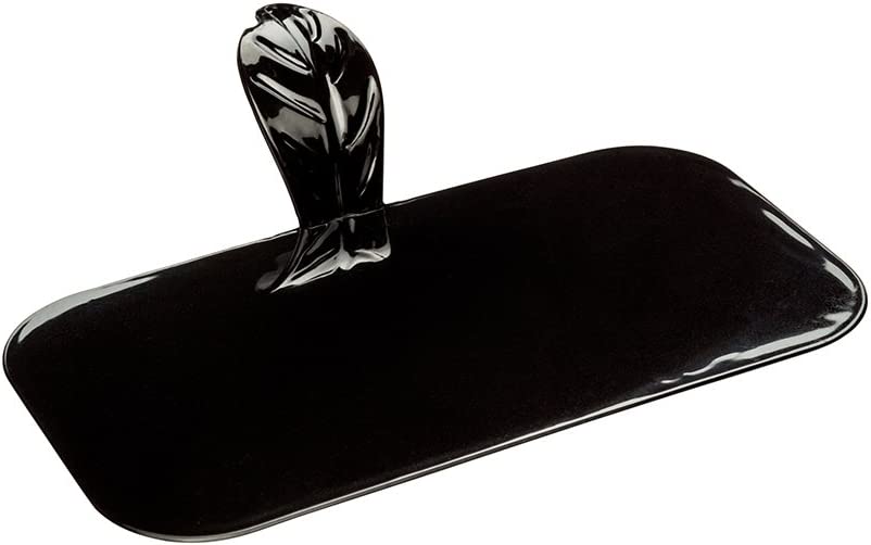 4 X 2.2 X 1 Inch Rectangle Appetizer Plates 100 Disposable Pastry Plates - Built-In Handle Premium Black Plastic Dessert Plates With Handle Serve Appetizers Or Desserts