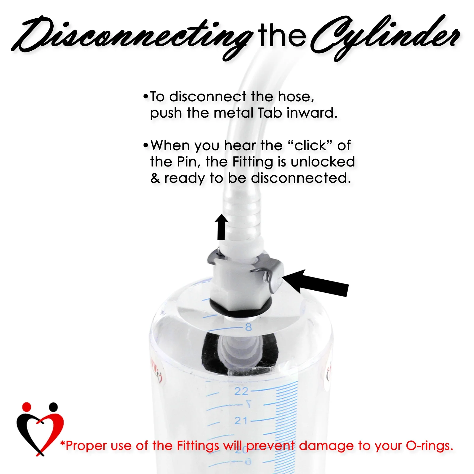 LeLuv Maxi Penis Pump | Black Handle + Vacuum Gauge | Premuium Uncollapsable Silicone Hose | 9