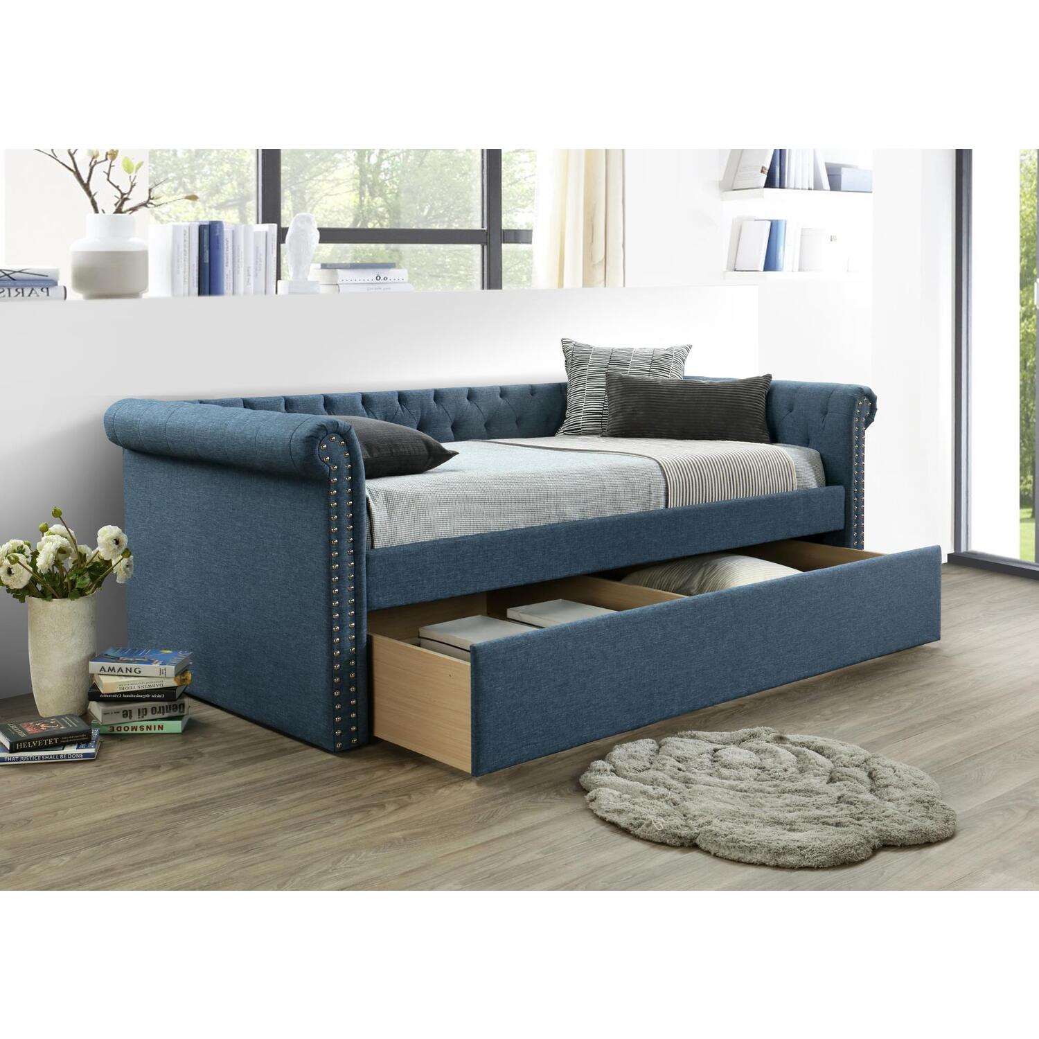 Myco Furniture Zayden Daybed, Blue