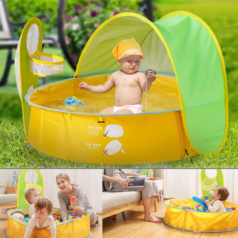 Baby Beach Tent, Pop Up Baby Tent for Beach, UV 50+ Sun Protection Summer Shade Tent , Baby Pool Tent