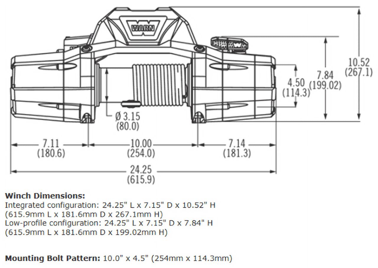 Warn 89305 8000 lbs. Vehicle Recovery Winch