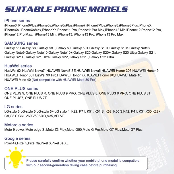 UrbanX Professional [15m/50ft] Swimming Diving Surfing Snorkeling Photo Video Waterproof Protective Case Underwater Housing for Samsung Galaxy J7 Pro And all Phones Up to 6.9 Inch LCD with Lanyard