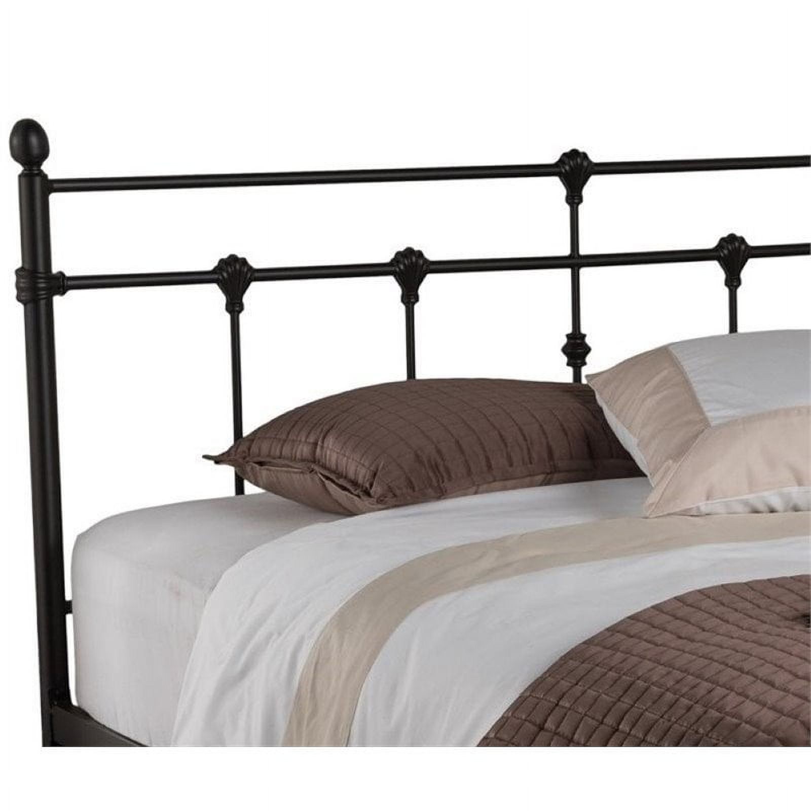 Pemberly Row Transitional Metal Queen Spindle Bed in Dark Bronze