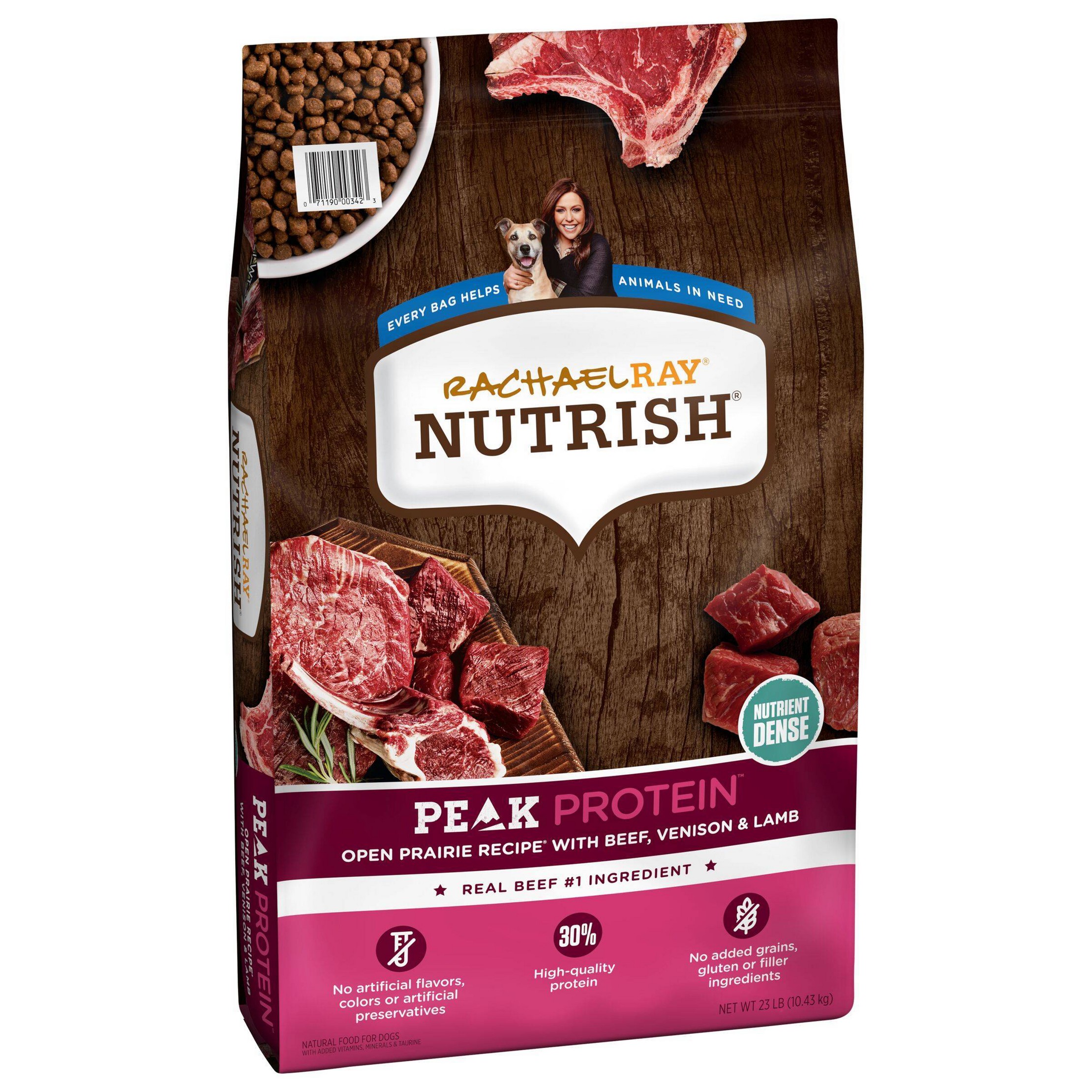 PEAK Natural Open Range Recipe with Beef, Venison & Lamb Dry Dog Food - 23lb