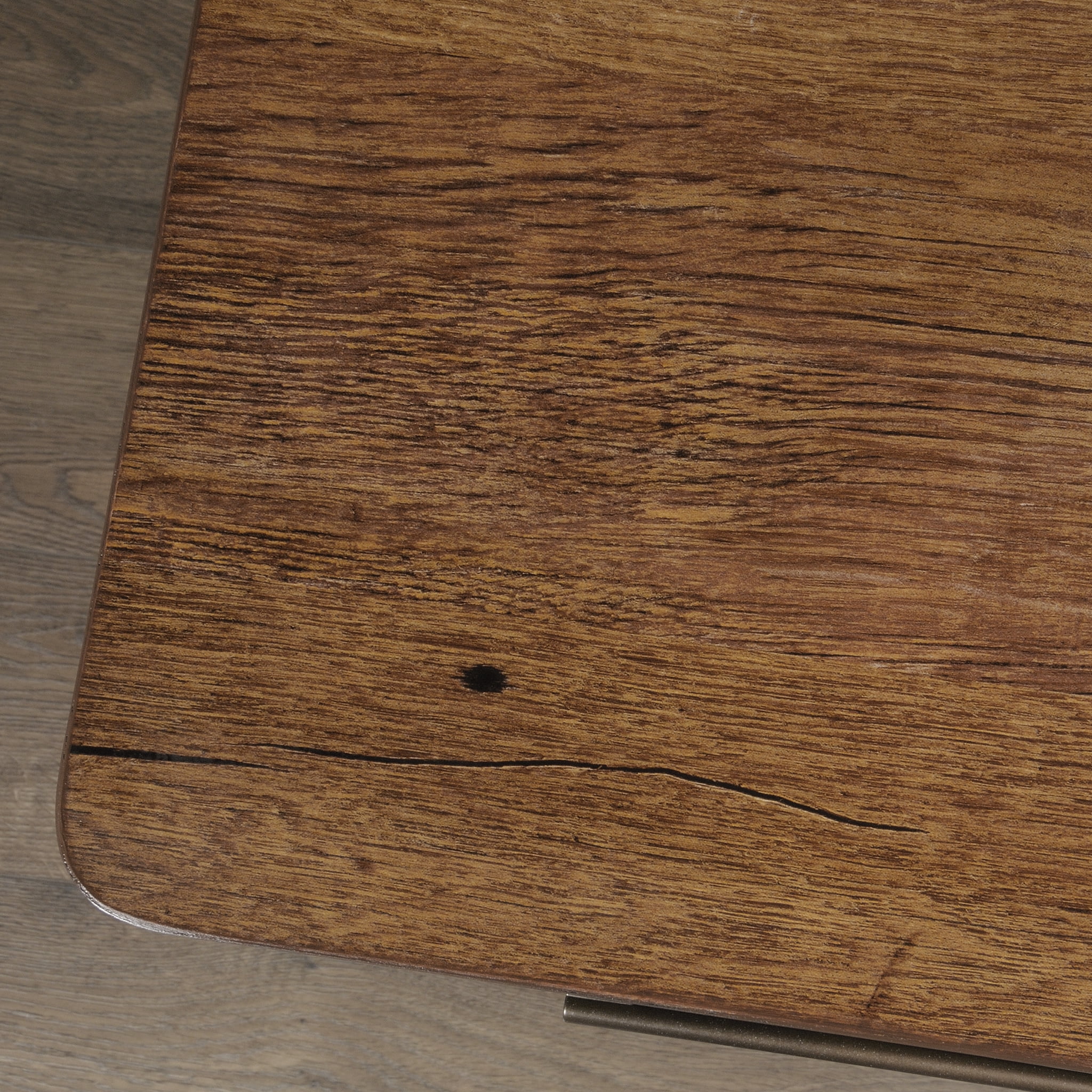 Sauder Boulevard Cafe Industrial Executive Desk, Black Finish