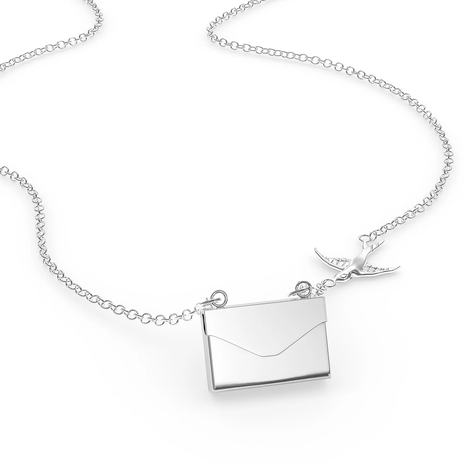 Locket Necklace Mountains chalkboard O'Brien Mountain - Montana in a silver Envelope Neonblond