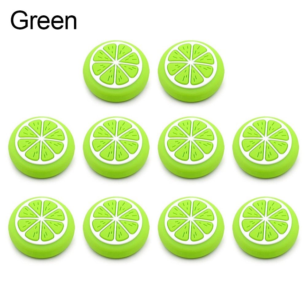 10pcs Soft Gamepad Game Controller Protective Case Thumb Grip Cap Silicone Joystick Cover YELLOW