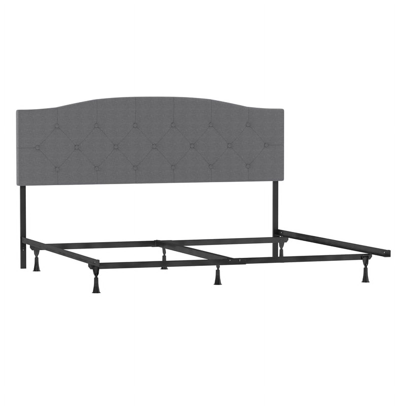 Bowery Hill Upholstered King/Cal King Headboard in Glacier Gray Fabric