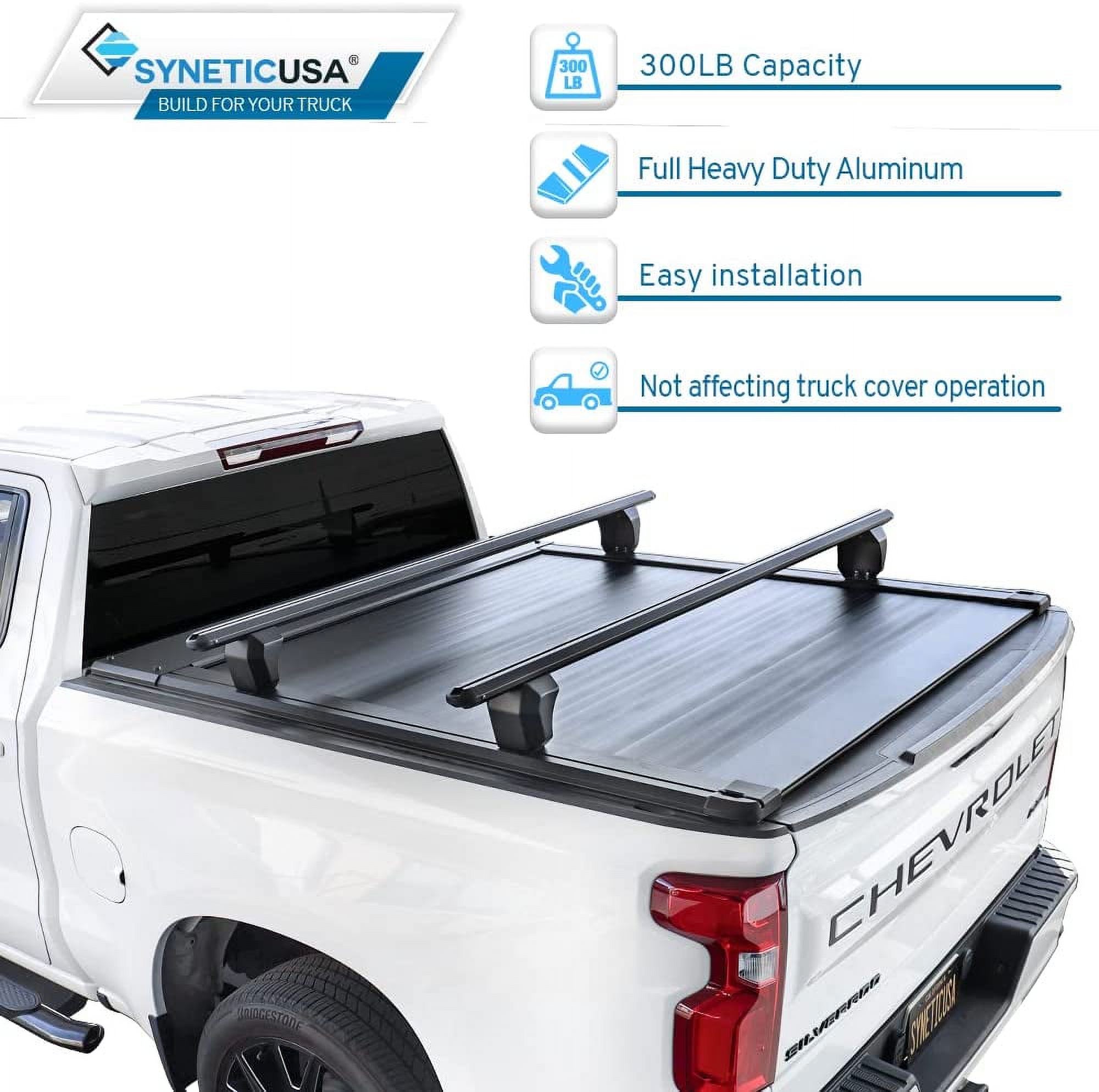 Syneticusa Automatic Retract Hard Tonneau Cover Fits 2014-2022 Chevy Silverado/GMC Sierra 1500 5'8