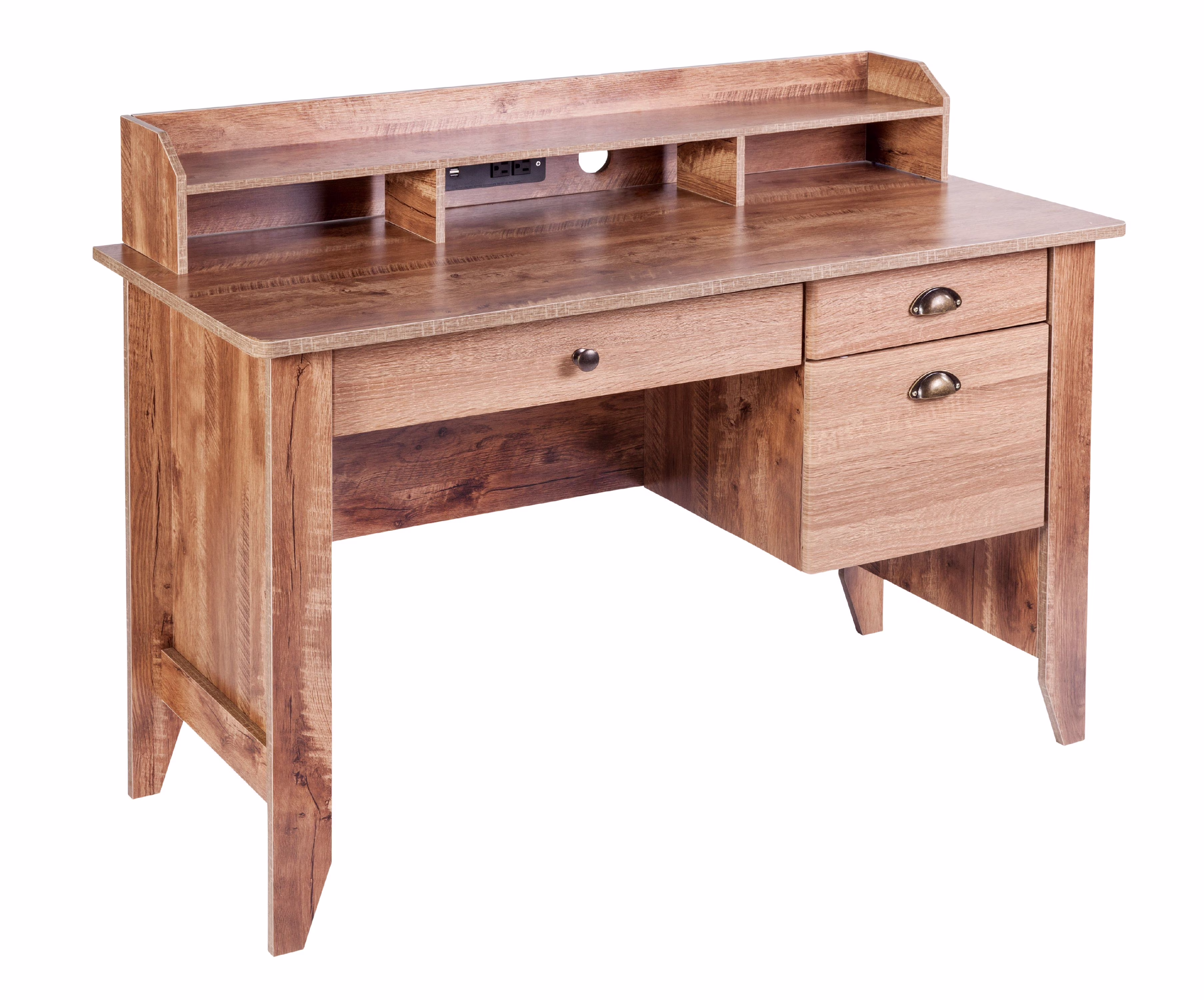 Eleanor Executive Desk with Hutch, USB and Charger Hub
